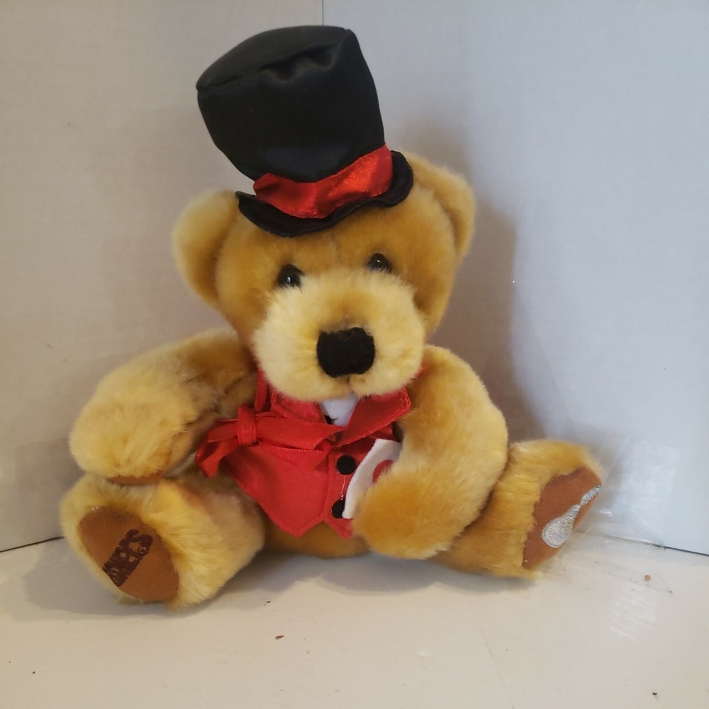 Hershey Park Plush Bear Valentines Hershey Kisses BEAR 7" plush EUC